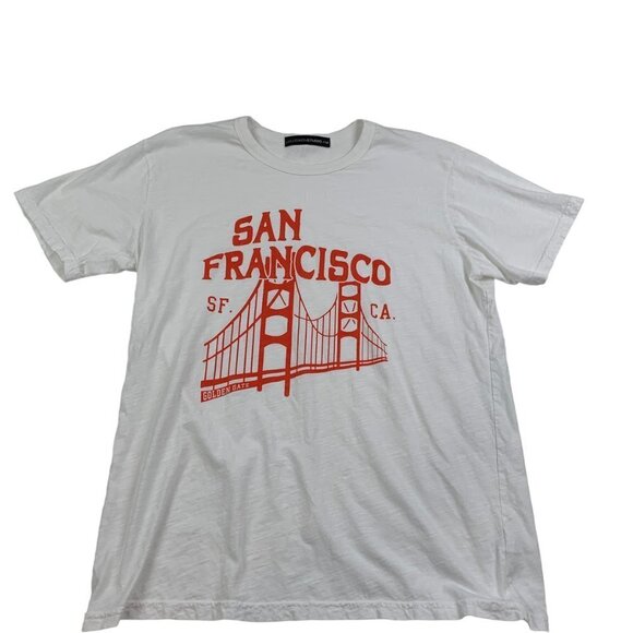 LULUSIMONSTUDIO San Francisco Golden Gate Bridge Graphic T-shirt Women's Size M - Picture 1 of 5
